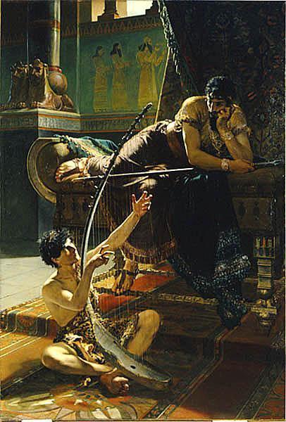 Julius Kronberg David and Saul oil painting image